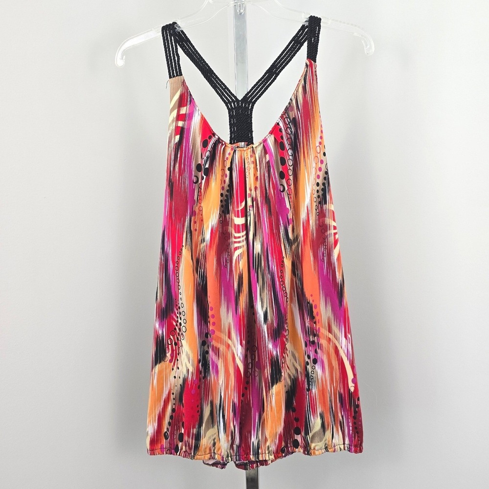 New Direction Racerback Scoop Neck Sleeveless Multicolor Top XL